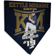 Collectible Canvas Embedded Grunge Home Plate for Kettle Moraine 2022 Senior Pitcher 