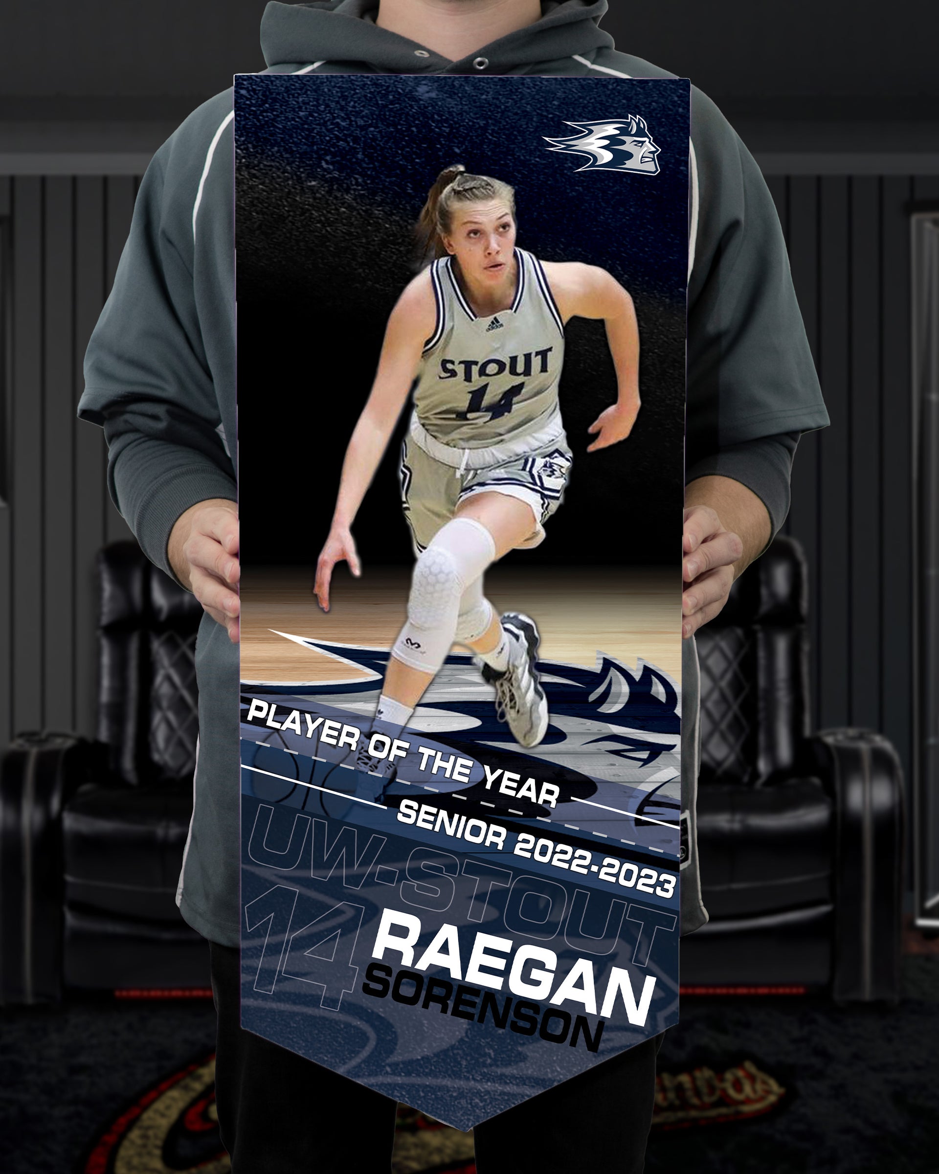 Held Collectible Canvas Player Achievement Template for Raegan Sorenson