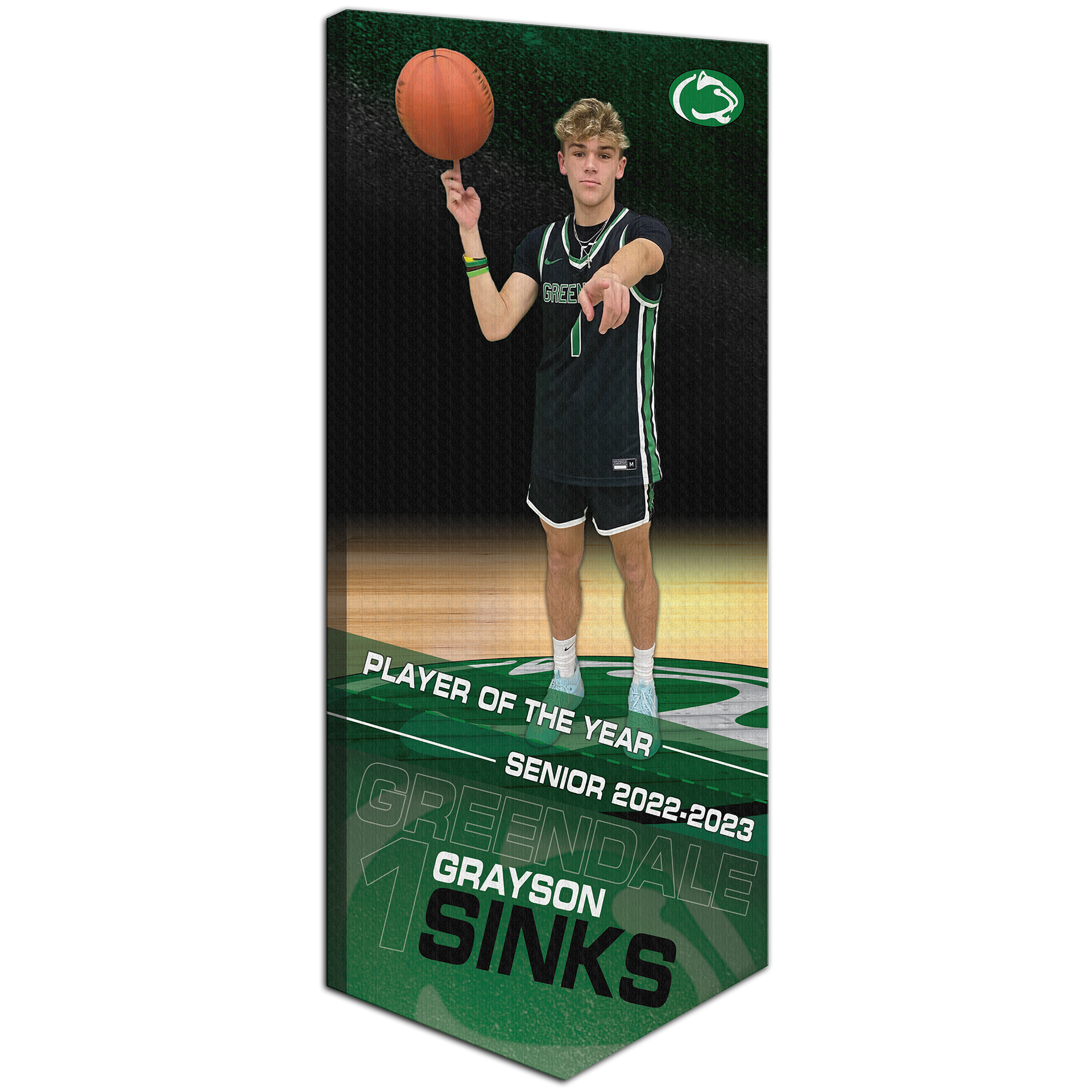 Collectible Canvas Player Achievement Template for Grayson Sinks