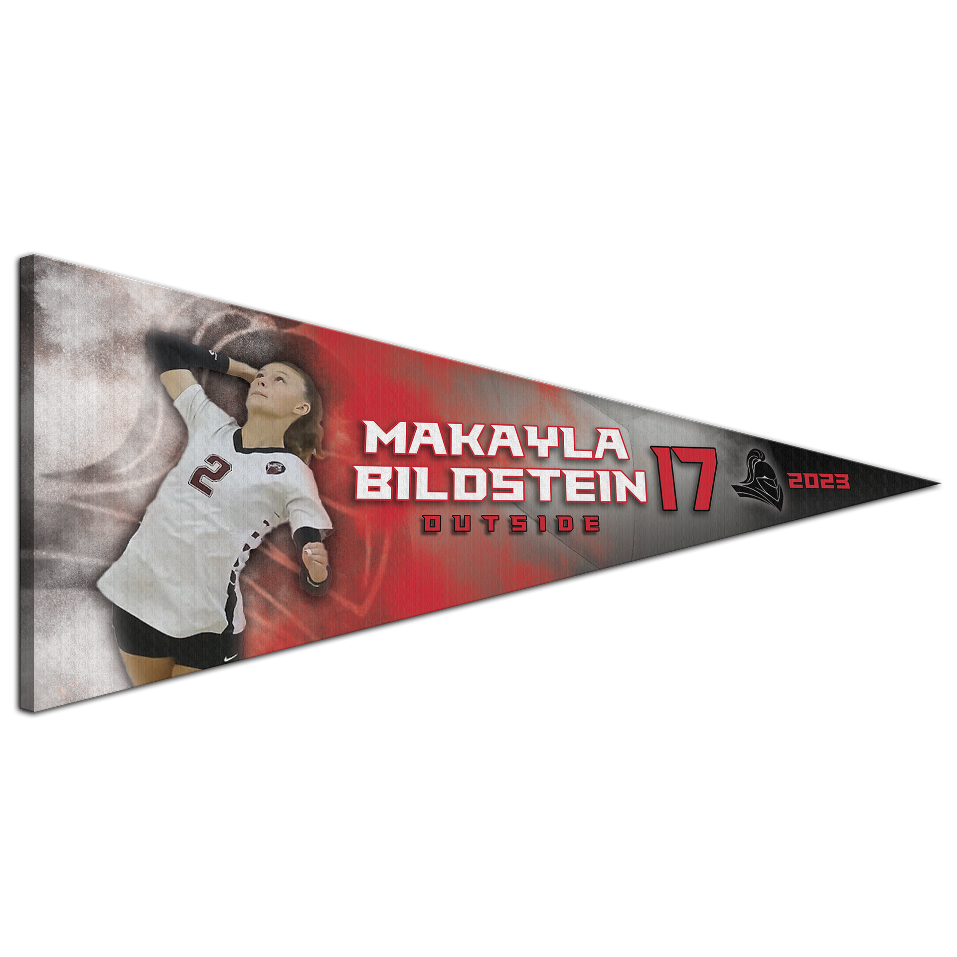 Collectible Canvas Colorburst Pennant for Volleyball Athletes