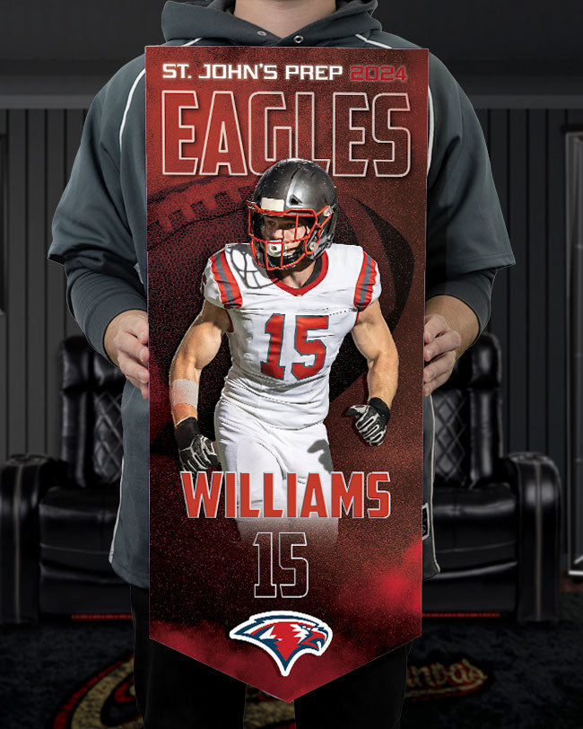 Football Senior Center Stage Canvas Banner