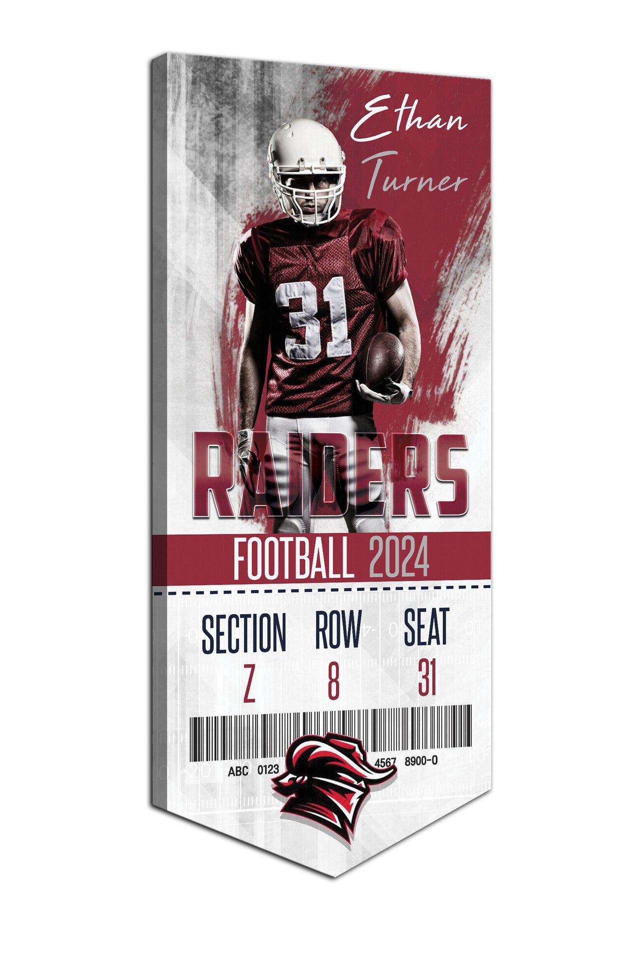 Football Ticket to the Game Canvas Banner