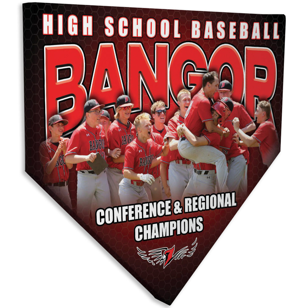 Collectible Canvas Honeycomb Style Template for Bangor High School 