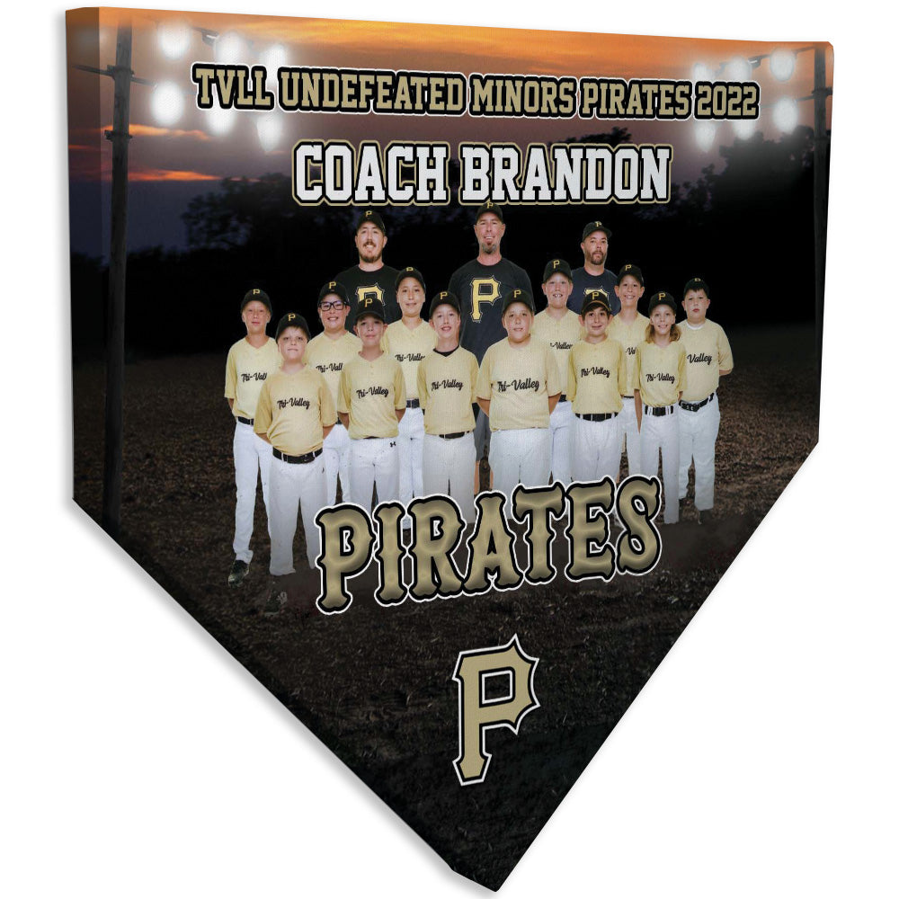 Collectible Canvas Field Lights Home Plate for the Pirates Youth Baseball
