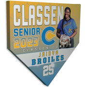Collectible Canvas Athlete Honors Home Plate for Broiles 25 from Classen senior 2023