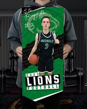 Held Collectible Canvas Torn Style Banner for Greendale Panthers
