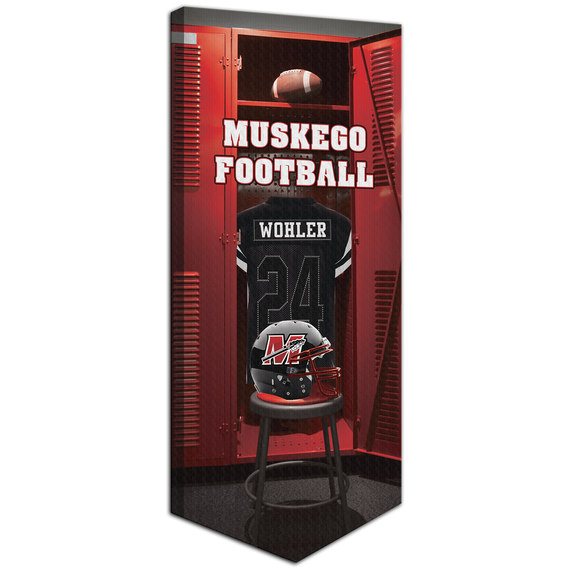 Collectible Canvas Football Locker room Banner for Muskego High School