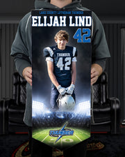 Held Collectible Canvas Football Stadium Lights Template for Elijah Lind