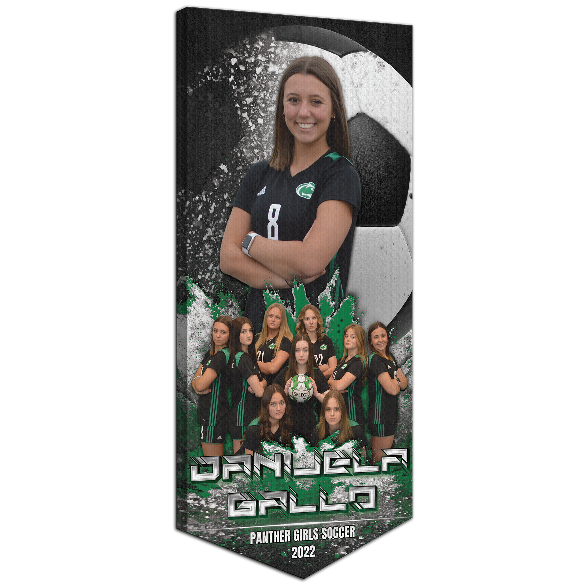 Collectible Canvas Dust Banner for Soccer Athletes