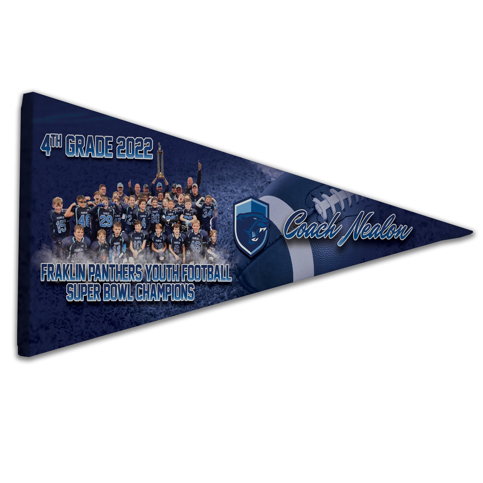 Collectible Canvas Team Spotlight Style for Coach Nealon of the Franklin Panthers Youth Football Program