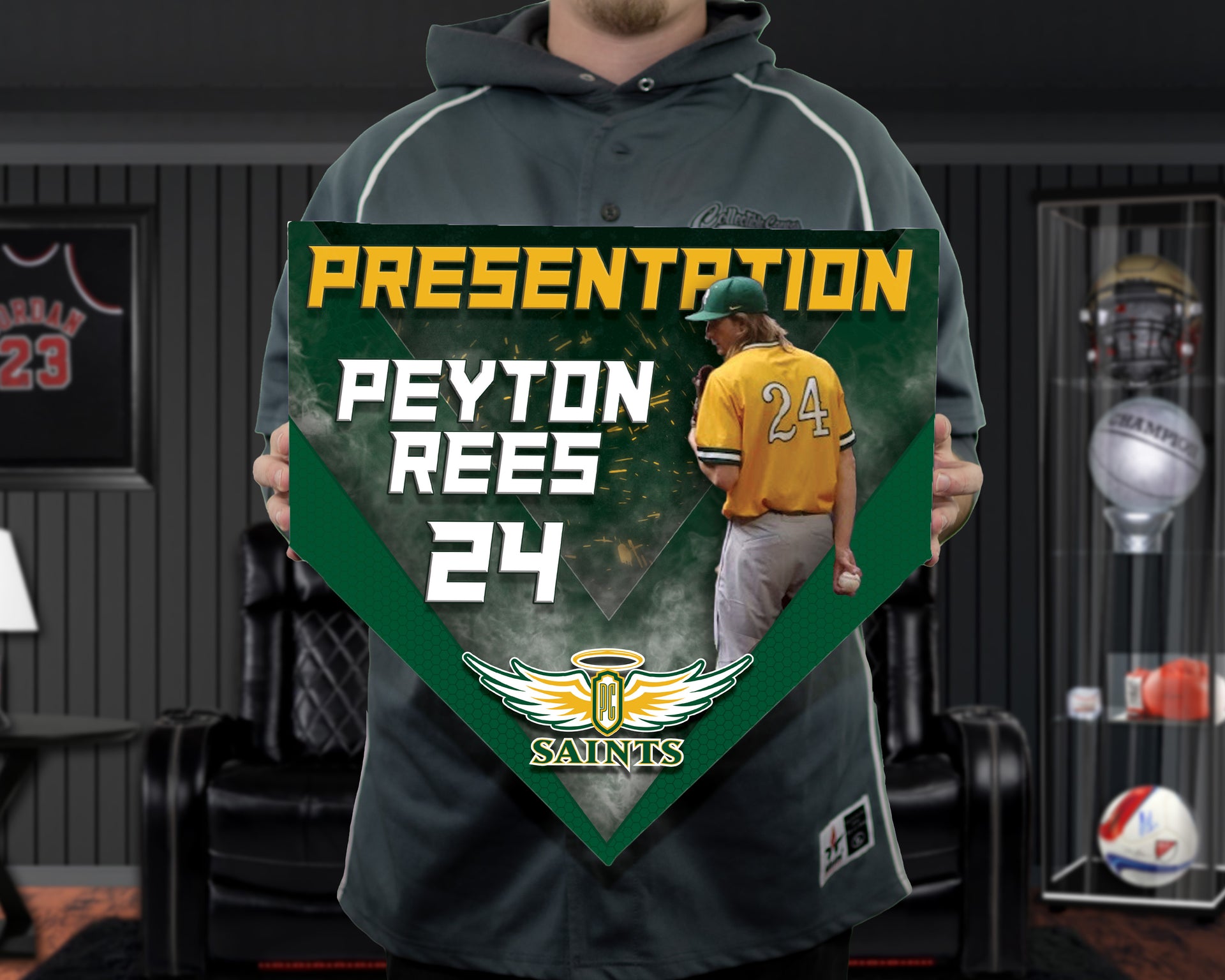 Held Collectible Canvas Player Highlight Template for Peyton Rees