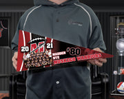 Held Collectible Canvas Sport Seams Template for Muskego Warriors Football