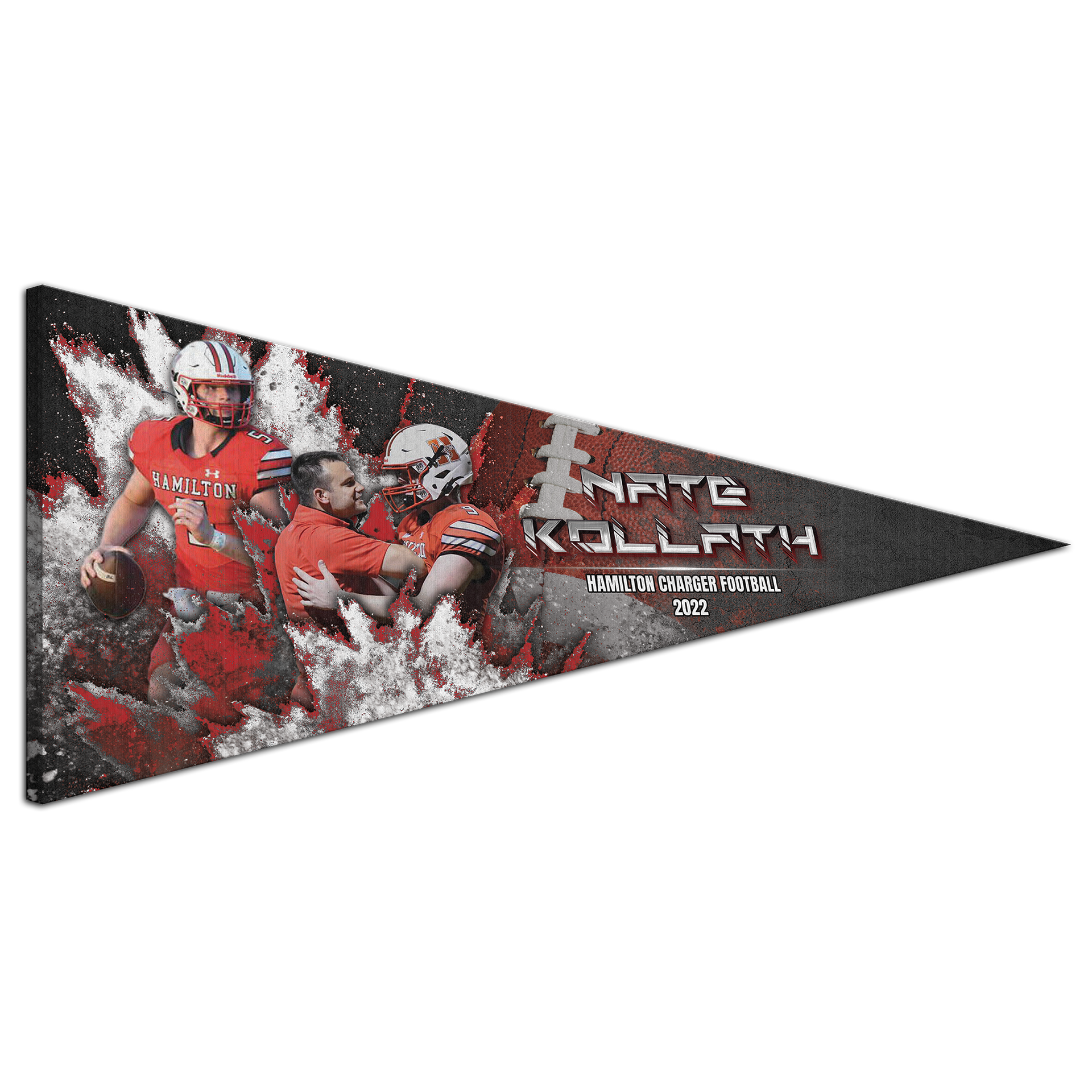 Collectible Canvas Dust Pennant for Football Athletes