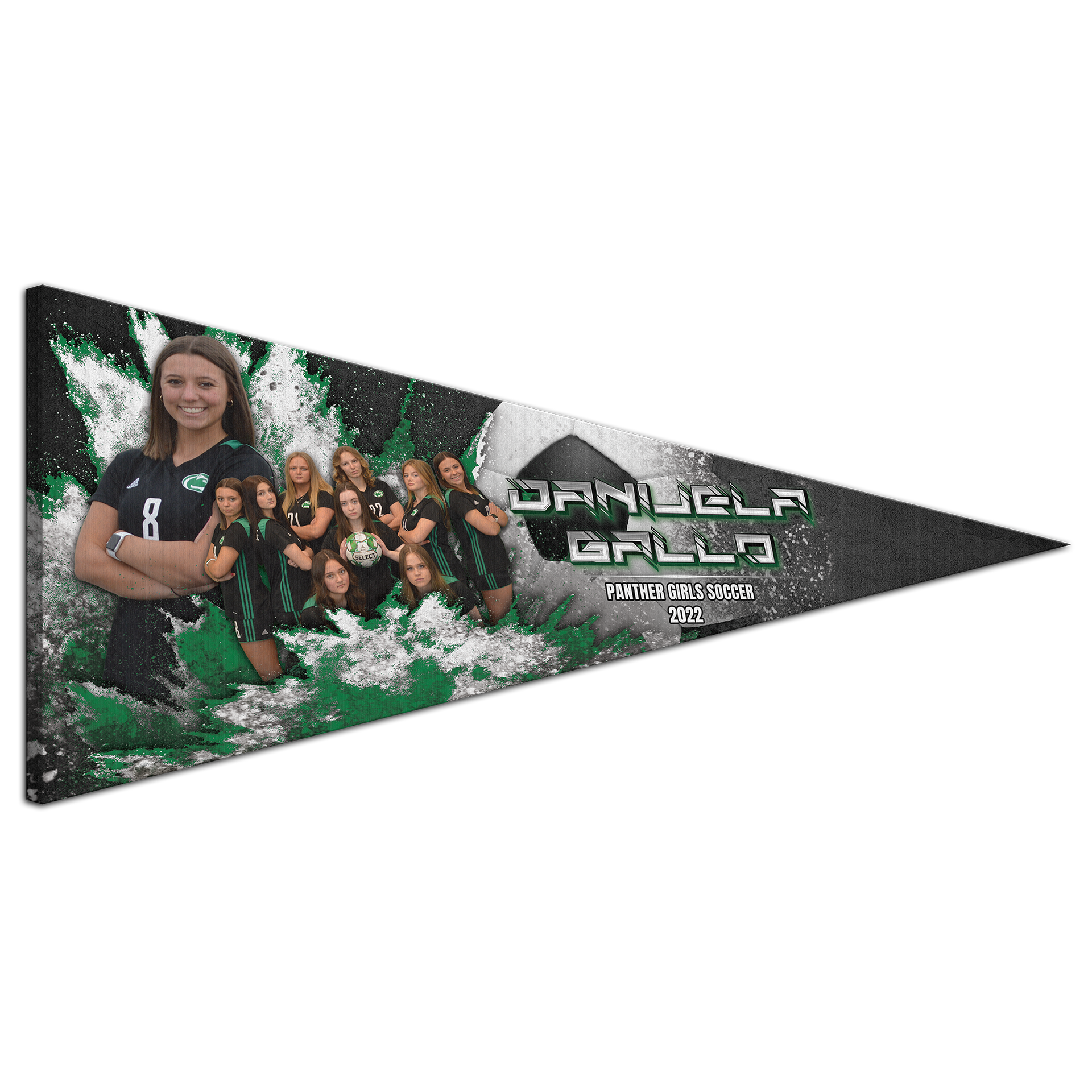Collectible Canvas Dust Pennant for Soccer Athlets