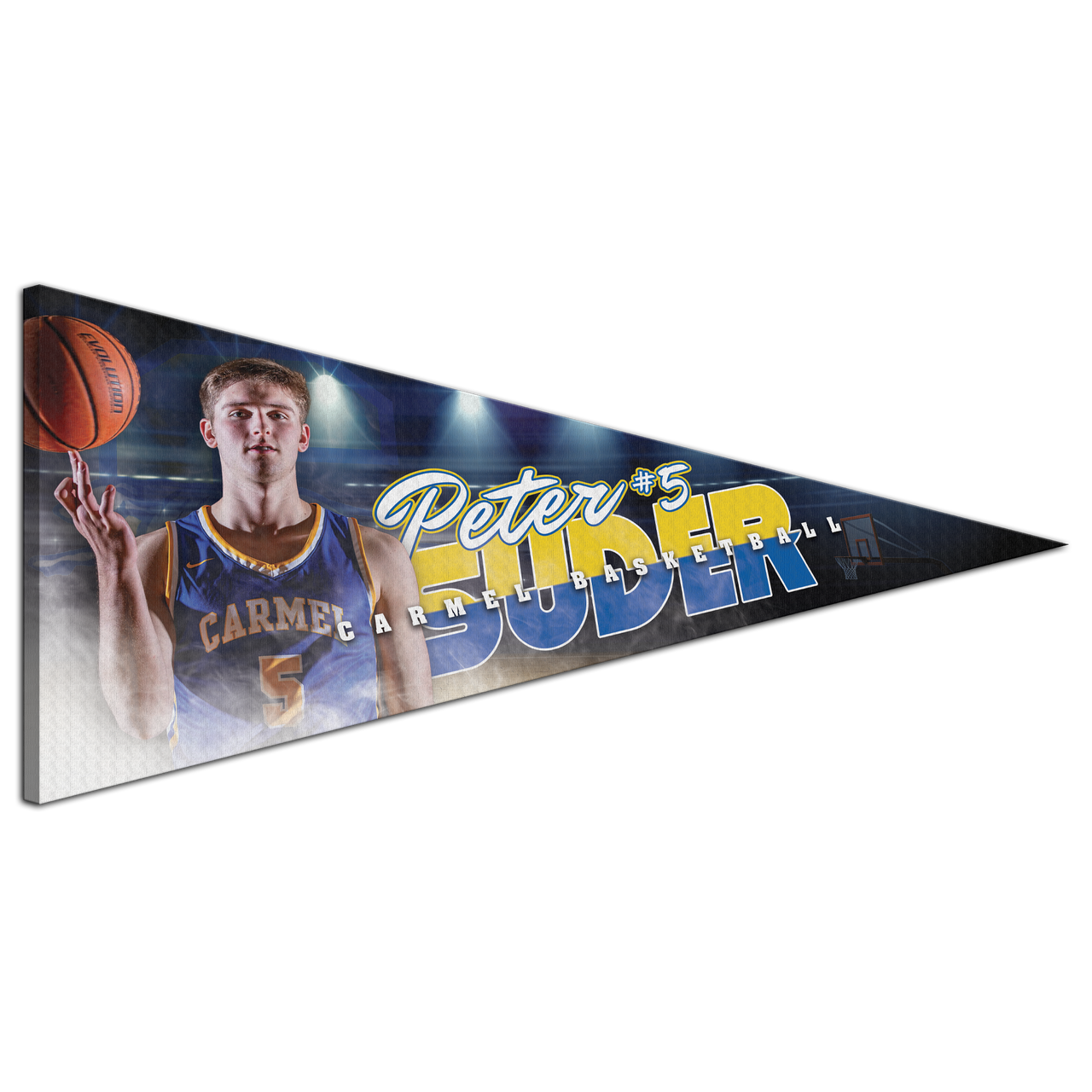 Collectible Canvas Stadium Lights Template for Carmel Basketball