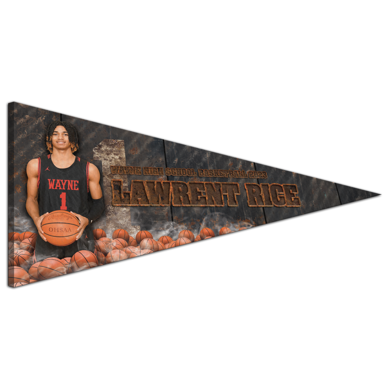 Collectible Canvas Industrial Baller Style for Lawrent Rice senior basketball gift